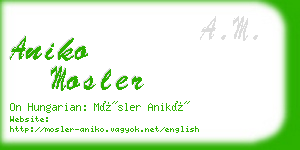 aniko mosler business card